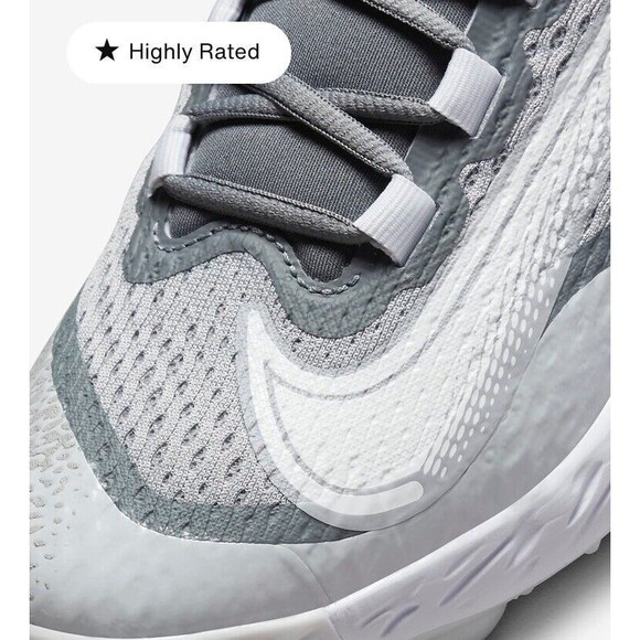 Nike Cleats Men 7.5 Grey Varsity Alpha Huarache Elite 4 Metal Baseball Shoes main image 12